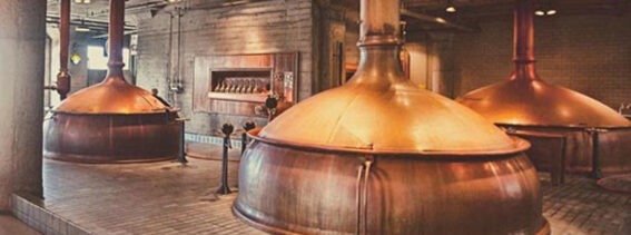 Anchor’s historic copper brewhouse.